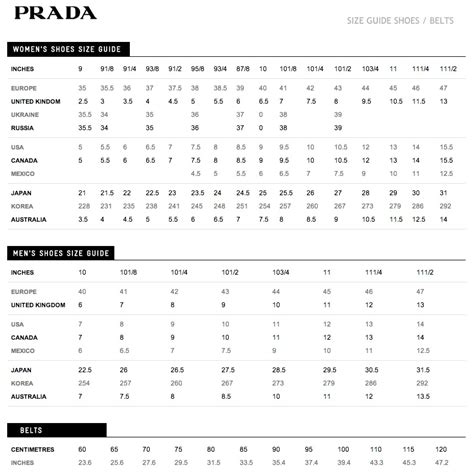 prada mens size guide|Prada women's clothing size chart.